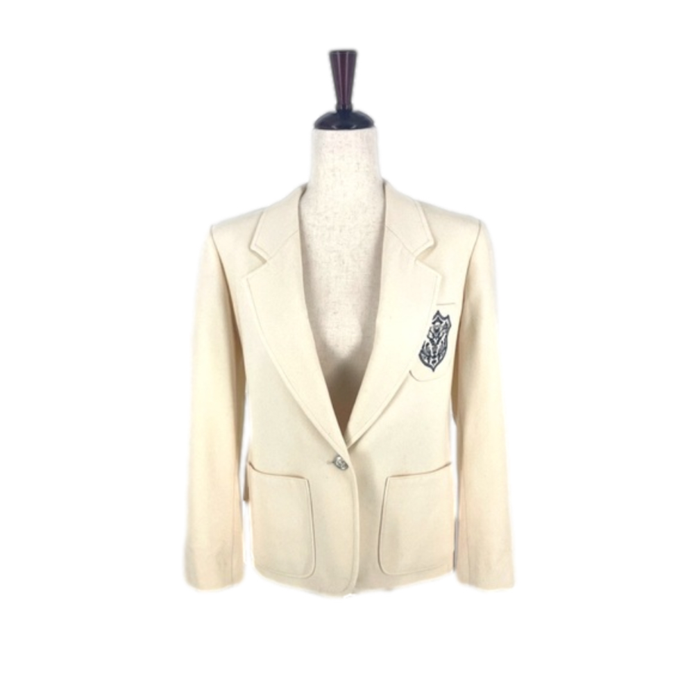 Pendleton - Vintage Crested Preppy Blazer - Petite Size 8